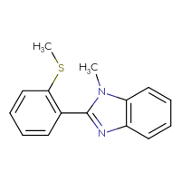 Chemical structure of 1-methyl-2-[2-(methylsulfanyl)phenyl]-1H-1,3-benzodiazole - CSSB06714821283