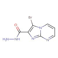 Chemical structure of 3-bromoimidazo[1,2-a]pyrimidine-2-carbohydrazide - CSSB21151597192