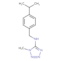 Chemical structure of 1-methyl-N-{[4-(propan-2-yl)phenyl]methyl}-1H-1,2,3,4-tetrazol-5-amine - CSSB00000500810