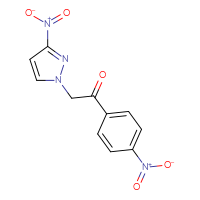 Chemical structure of 2-(3-nitro-1H-pyrazol-1-yl)-1-(4-nitrophenyl)ethan-1-one - CSSB00039306167