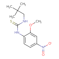 Chemical structure of 3-(2,2-dimethylpropyl)-1-(2-methoxy-4-nitrophenyl)thiourea - CSSB06985956403