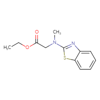 Chemical structure of ethyl 2-[(1,3-benzothiazol-2-yl)(methyl)amino]acetate - CSSB00005593039