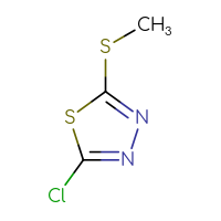 Chemical structure of 2-chloro-5-(methylsulfanyl)-1,3,4-thiadiazole - CSSB00015943359
