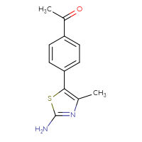 Chemical structure of 1-[4-(2-amino-4-methyl-1,3-thiazol-5-yl)phenyl]ethan-1-one - CSSB00010269858