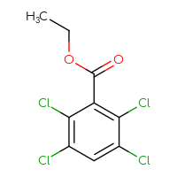 Chemical structure of ethyl 2,3,5,6-tetrachlorobenzoate - CSSB00012359161