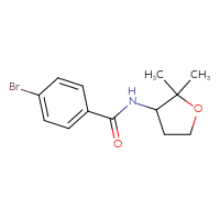Chemical structure of 4-bromo-N-(2,2-dimethyloxolan-3-yl)benzamide - CSSB00017323766