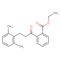 Chemical structure of ethyl 2-[3-(2,6-dimethylphenyl)propanoyl]benzoate - CSSB00020571494
