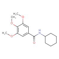Chemical structure of N-cyclohexyl-3,4,5-trimethoxybenzamide - CSSB00026258481
