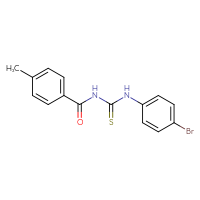 Chemical structure of 1-(4-bromophenyl)-3-(4-methylbenzoyl)thiourea - CSSB00025727462
