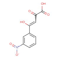 Chemical structure of 4-hydroxy-4-(3-nitrophenyl)-2-oxobut-3-enoic acid - CSSB00025739559