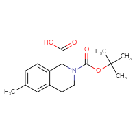 Chemical structure of 2-[(tert-butoxy)carbonyl]-6-methyl-1,2,3,4-tetrahydroisoquinoline-1-carboxylic acid - CSSB09894751424