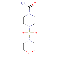 Chemical structure of 4-(morpholine-4-sulfonyl)piperazine-1-carboxamide - CSSB02006701105