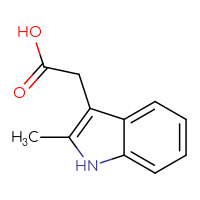 Chemical structure of 2-(2-methyl-1H-indol-3-yl)acetic acid - CSSB00000737320