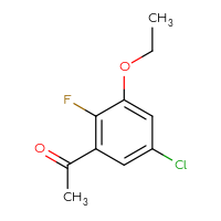 Chemical structure of 1-(5-chloro-3-ethoxy-2-fluorophenyl)ethan-1-one - CSSB00135259999