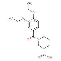 Chemical structure of 1-(3,4-diethoxybenzoyl)piperidine-3-carboxylic acid - CSSB00000687953