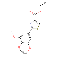 Chemical structure of ethyl 2-(3,4,5-trimethoxyphenyl)-1,3-thiazole-4-carboxylate - CSSB06580831082
