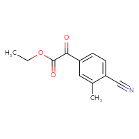 Chemical structure of ethyl 2-(4-cyano-3-methylphenyl)-2-oxoacetate - CSSB21103686930