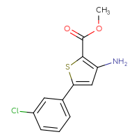 Chemical structure of methyl 3-amino-5-(3-chlorophenyl)thiophene-2-carboxylate - CSSB00000424908