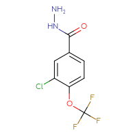 Chemical structure of 3-chloro-4-(trifluoromethoxy)benzohydrazide - CSSB00010291039