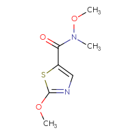 Chemical structure of N,2-dimethoxy-N-methyl-1,3-thiazole-5-carboxamide - CSSB02271959559