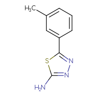 Chemical structure of 5-(3-methylphenyl)-1,3,4-thiadiazol-2-amine - CSSB00000185907