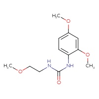 Chemical structure of 1-(2,4-dimethoxyphenyl)-3-(2-methoxyethyl)urea - CSSB00103797548
