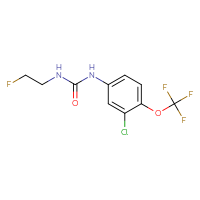 Chemical structure of 1-[3-chloro-4-(trifluoromethoxy)phenyl]-3-(2-fluoroethyl)urea - CSSB02020225411