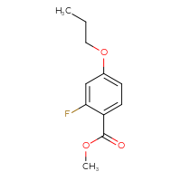 Chemical structure of methyl 2-fluoro-4-propoxybenzoate - CSSB00010126661