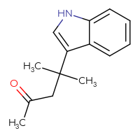 Chemical structure of 4-(1H-indol-3-yl)-4-methylpentan-2-one - CSSB00000726973
