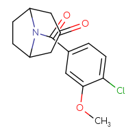 Chemical structure of 8-(4-chloro-3-methoxybenzoyl)-8-azabicyclo[3.2.1]octan-3-one - CSSB02036069555