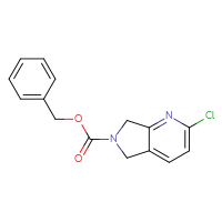Chemical structure of benzyl 2-chloro-5H,6H,7H-pyrrolo[3,4-b]pyridine-6-carboxylate - CSSB03496561665