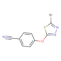 Chemical structure of 4-[(5-bromo-1,3,4-thiadiazol-2-yl)oxy]benzonitrile - CSSB00012111730