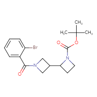 Chemical structure of tert-butyl 1'-(2-bromobenzoyl)-[2,3'-biazetidine]-1-carboxylate - CSSB20481687886
