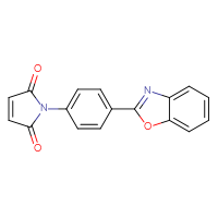 Chemical structure of 1-[4-(1,3-benzoxazol-2-yl)phenyl]-2,5-dihydro-1H-pyrrole-2,5-dione - CSSB00000129654