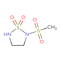 Chemical structure of 2-methanesulfonyl-1λ⁶,2,5-thiadiazolidine-1,1-dione - CSSB00011012418