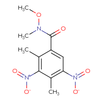 Chemical structure of N-methoxy-N,2,4-trimethyl-3,5-dinitrobenzamide - CSSB02031723073