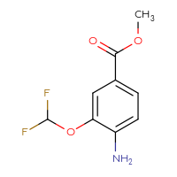 Chemical structure of methyl 4-amino-3-(difluoromethoxy)benzoate - CSSB00000754791