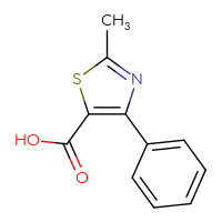 Chemical structure of 2-methyl-4-phenyl-1,3-thiazole-5-carboxylic acid - CSSB00000212325
