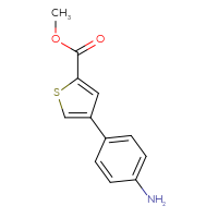 Chemical structure of methyl 4-(4-aminophenyl)thiophene-2-carboxylate - CSSB00011178523