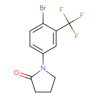 Chemical structure of 1-[4-bromo-3-(trifluoromethyl)phenyl]pyrrolidin-2-one - CSSB00020629686