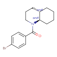 Chemical structure of rac-(4aR,8aS)-1-(4-bromobenzoyl)-decahydroquinoline - CSSB02232401599