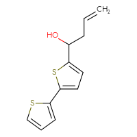 Chemical structure of 1-{[2,2'-bithiophen]-5-yl}but-3-en-1-ol - CSSB02136437993