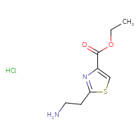 Chemical structure of ethyl 2-(2-aminoethyl)-1,3-thiazole-4-carboxylate hydrochloride - CSSB00159722448