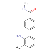 Chemical structure of 2'-amino-N,3'-dimethyl-[1,1'-biphenyl]-4-carboxamide - CSSB03577009492