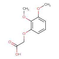Chemical structure of 2-(2,3-dimethoxyphenoxy)acetic acid - CSSB00010205488