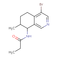 Chemical structure of N-(4-bromo-7-methyl-5,6,7,8-tetrahydroisoquinolin-8-yl)propanamide - CSSB14948215427