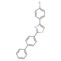 Chemical structure of 2-{[1,1'-biphenyl]-4-yl}-4-(4-bromophenyl)-1,3-thiazole - CSSB00161153357