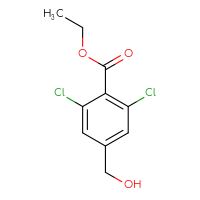 Chemical structure of ethyl 2,6-dichloro-4-(hydroxymethyl)benzoate - CSSB00135182923