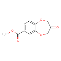 Chemical structure of methyl 3-oxo-3,4-dihydro-2H-1,5-benzodioxepine-7-carboxylate - CSSB03559893026
