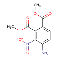 Chemical structure of 1,2-dimethyl 4-amino-3-nitrobenzene-1,2-dicarboxylate - CSSB00020624231